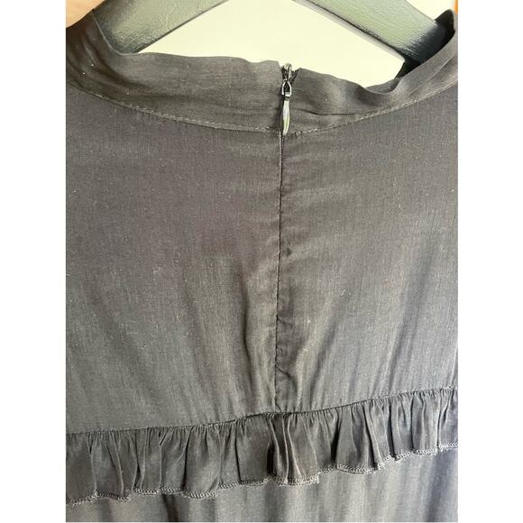 Harper Black Ruffle Tiered Midi Dress Size XL Romantic Goth - Picture 6 of 9